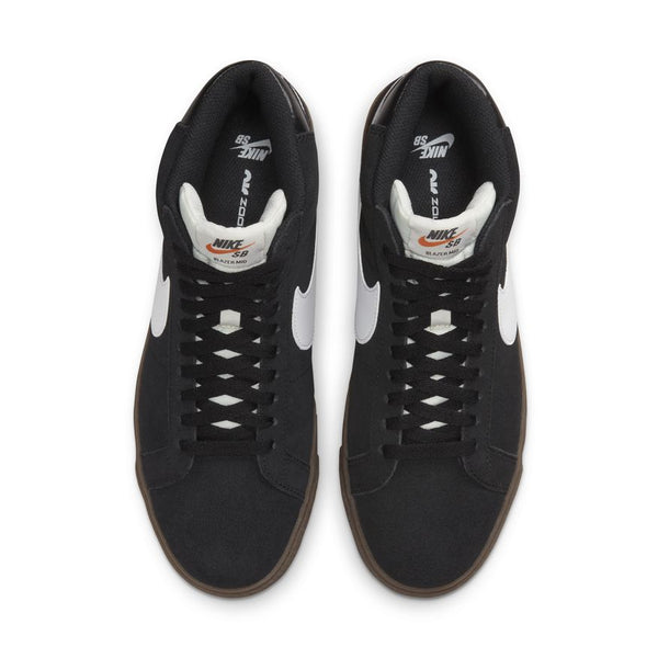 Nike SB Blazer Mid Skate Shoe Black Gum White Legacy Skate
