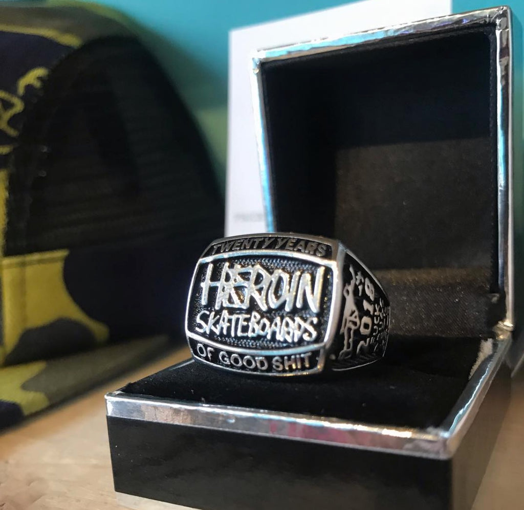 Heroin Skateboards 20 Year Anniversary Ring