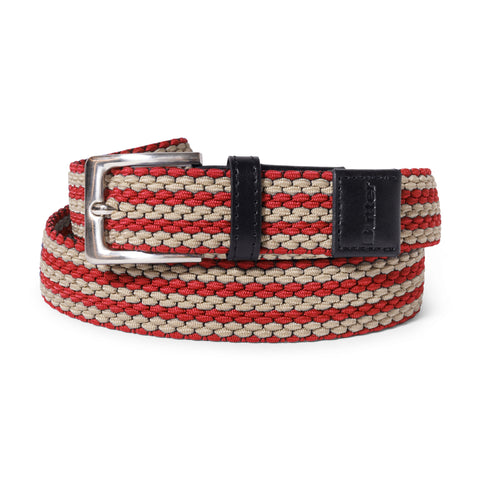 Braided Belt (Red/Cream)