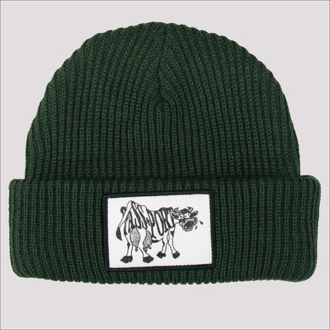 Crying Cow Beanie (Forest Green)