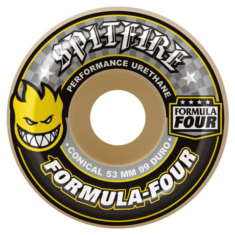 52mm Conical 99a Formula 4 (Yellow Print) Wheels