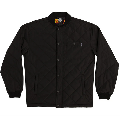 Flamed Not A Dot Quilted Zip up Jacket (Black)