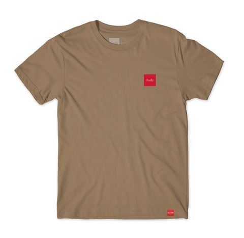 Script Square Tee (Safari)