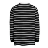 Bauhaus Striped Polo Crew (Black)