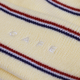 Stripe Fold Beanie (Cream)