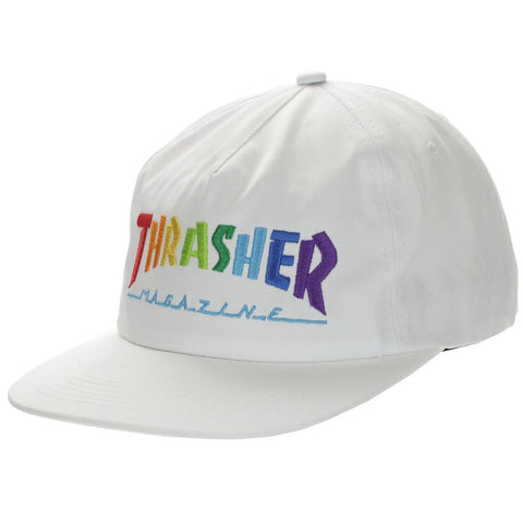 Rainbow Mag Snapback (White)