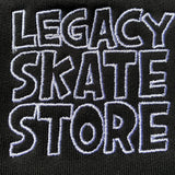 Legacy Skate Store Embroidery Hood (Black/White)