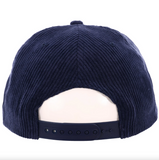 Arch Peacoat Cord 5-Panel Snapback Cap (Blue/Copper)