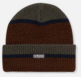 Brand Logo Block Beanie (Grey/Navy/Brown)