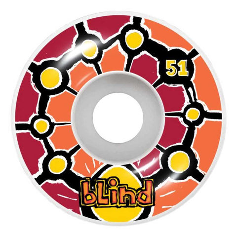 51mm Round Space V2 Wheels (Red/Orange)