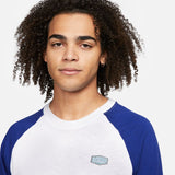 Raglan Skate T-Shirt (White/Deep Royal Blue)