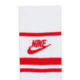 Cushioned Socks (3 Pk) - (Red/White)