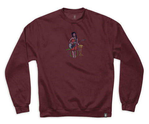 Cherry Crewneck Sweater (Maroon)