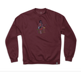Cherry Crewneck Sweater (Maroon)