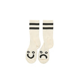 Happy / Sad Socks (Ivory/Black)