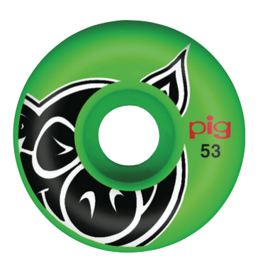 Pig Head (Green) Wheels