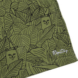 Nerm Leaf Pattern French Terry Shorts (Olive)