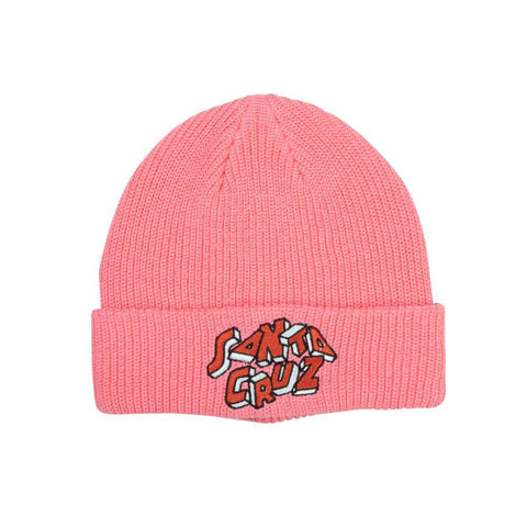 Scattered Strip Beanie (Candy Pink)