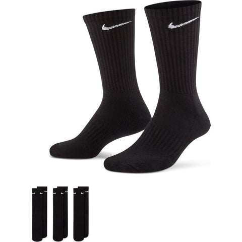 Cushioned Socks (3 Pk) - Black