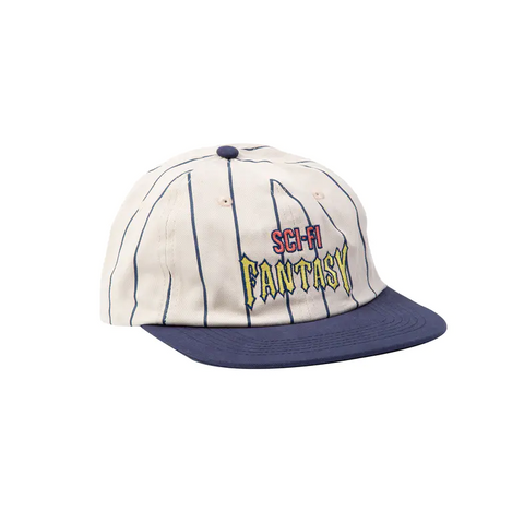 Biker Striped Hat (Cream/Navy)