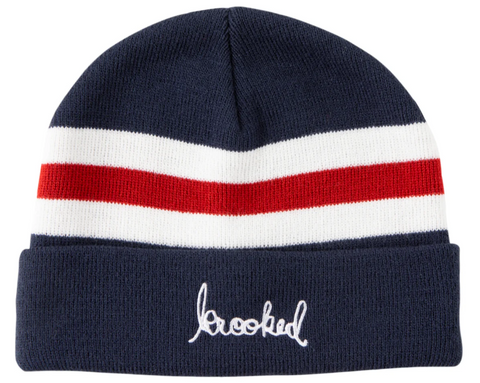 Script Beanie (Navy/White/Cardinal)