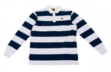 Eyes Long Sleeve Rugby Top (White/Navy)