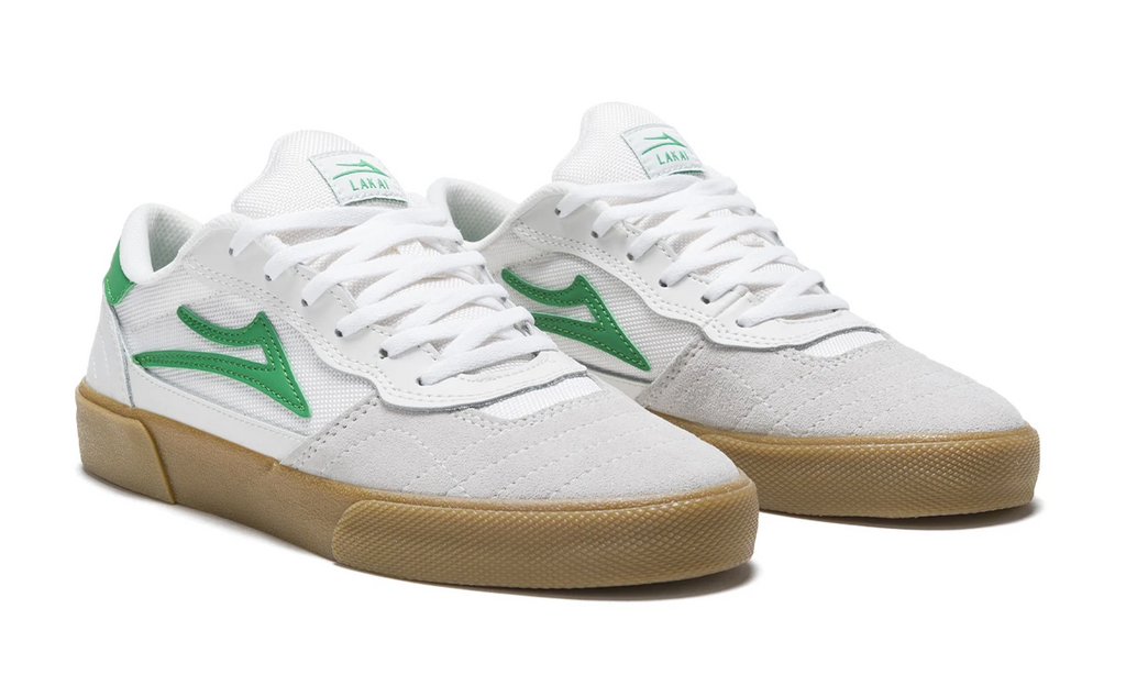 Cambridge (White/Grass) Suede Skate Shoes