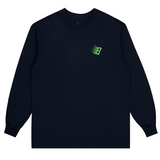 B Logo Longsleeve Tee (Navy)