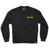 Be Nice Metal Embroidered Crewneck Sweater (Black)