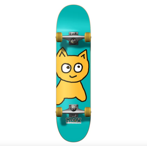 Big Cat Complete Mini Skateboard (Teal) 7.25"