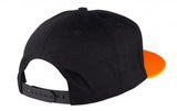 Split Cross Snapback Cap (Black/Orange)
