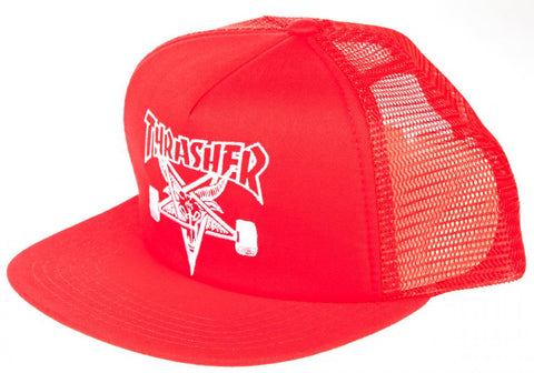 Skate Goat Embroidered Mesh Cap (Red)