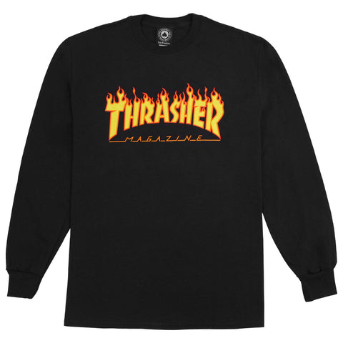 Thrasher Flame Longsleeve (Black)