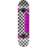 Checker Board Complete Skateboard (Pink/Black)