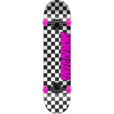 Checker Board Complete Skateboard (Pink/Black)