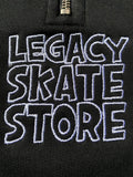 Legacy Skate Store Embroidery Qtr Zip (Black/White)
