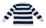 Eyes Long Sleeve Rugby Top (White/Navy)