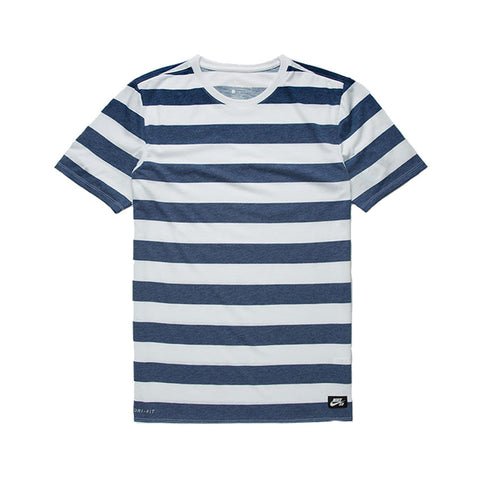 Stripe Dri-Fit T-shirt (Royal Blue/White)