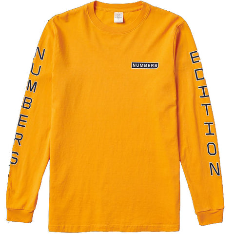 Vertical Stack Long Sleeve Tee (Gold)