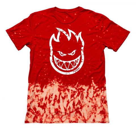 Big Head Outline Fill Tee (Red Wash/White)