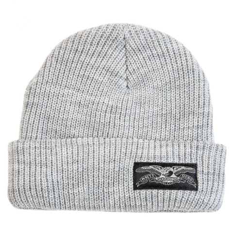 Stock Eagle Label Cuff Beanie (Heather Grey/Grey)
