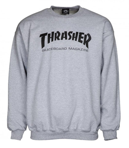 Skate Mag Logo Crew (Heather Grey)