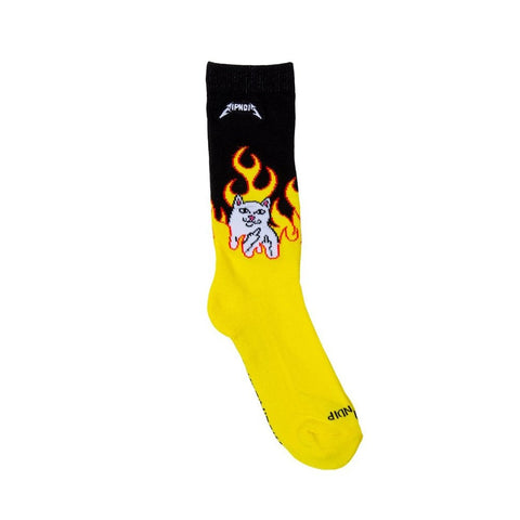 Welcome To Heck Socks (Black/Yellow)